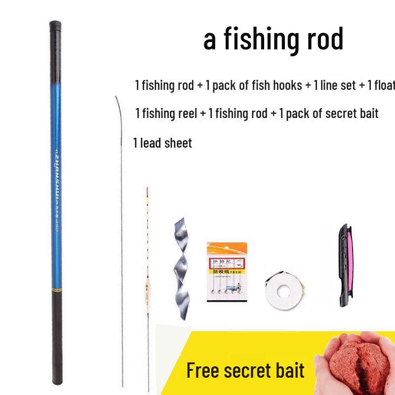 Ultra-Light & Hard Fishing Rod for Crucian Carp, Short Stream Rod - Special Offer Tackle Set