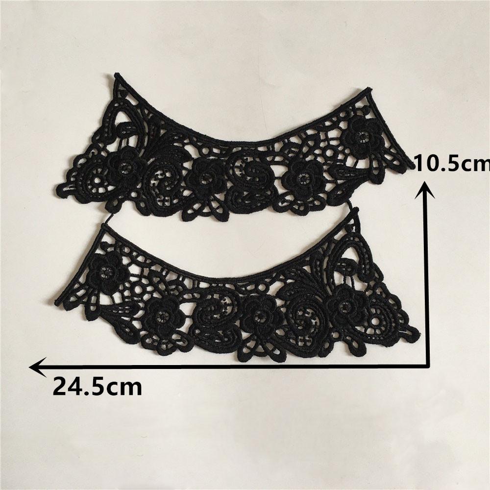 Black And White Neckline Lace Fabric DIY Hollow Lace False Collar Embroidery Applique Decoration Clothing Sewing Accessories