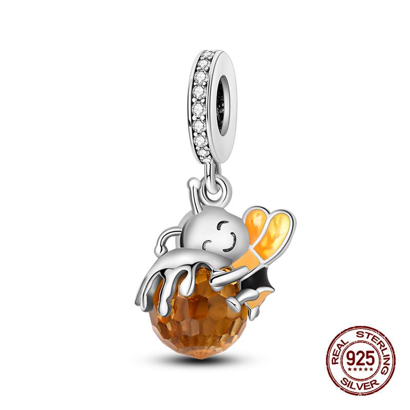 Autumn New Copper Brown Maple Leaf Pumpkin Bee Charms Bead Fit 3Mmoriginal Bracelets Diy Jewelry Warm Gift