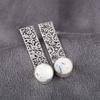 Dendritic Opal Gemstone Jewelry, 925 Solid Sterling Silver Earrings, Handmade Silver Everyday Earrings For Engagement Gift