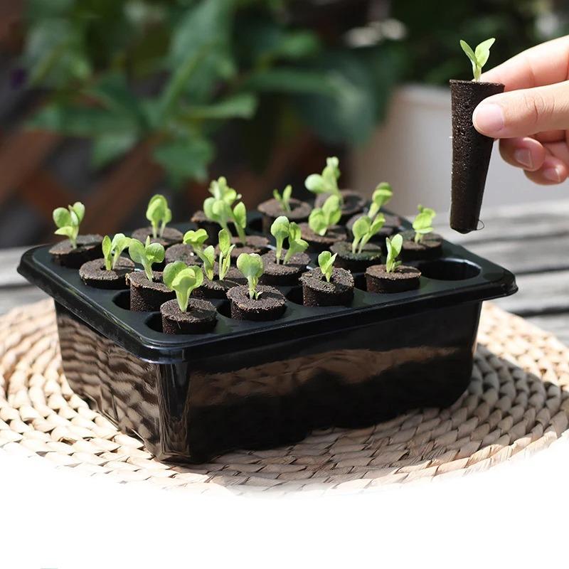 50Pcs Seed Grow Sponges Replacement Root Growth Sponges Seedling Starter Plugs Seed Starting Seed Pod Hydroponic Garden Planting