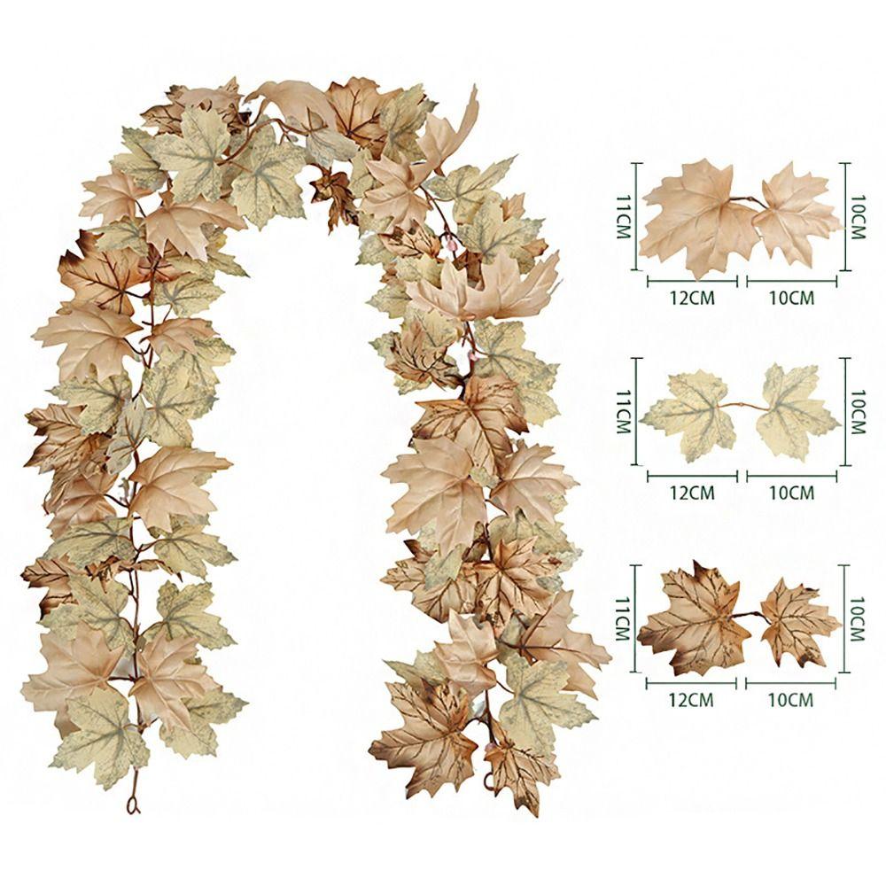 Autumn Artificial Mapple Leaves Garland Multicolor Fall Leaves Vine Festival Ornament