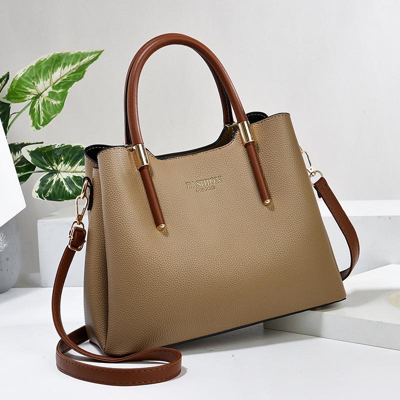 Women's Bag Large Capacity Handbag Women's Bag New Style Ladies Bag Textured Shoulder Large Bag