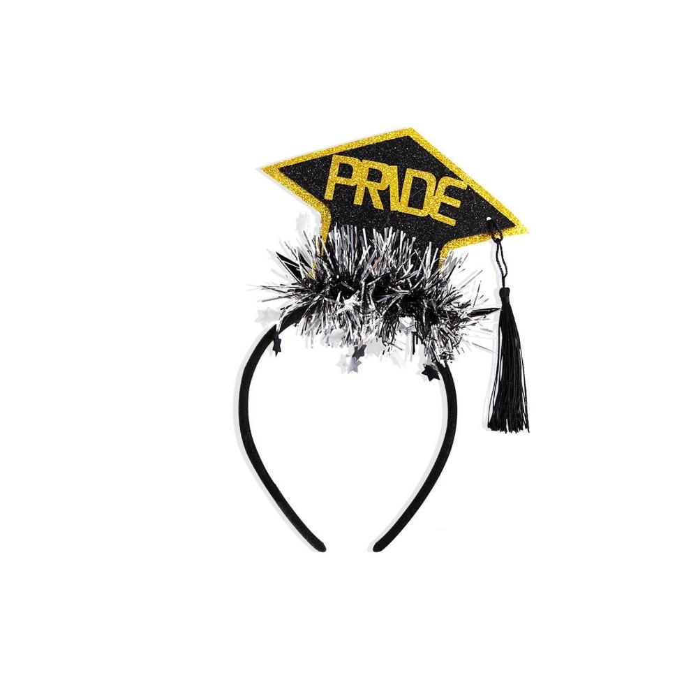Non-slip Graduation Headband Celebrate Doctor Hat Hair Hoop Elementary School