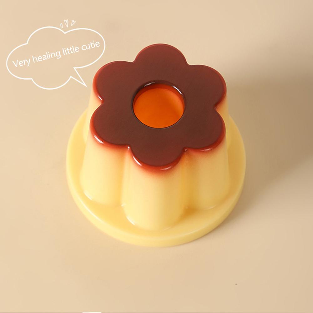 Creative Pudding Pen Holder Cute Desktop for Girls Caramel Pudding Jelly Small Ornament Gift for Student Kids