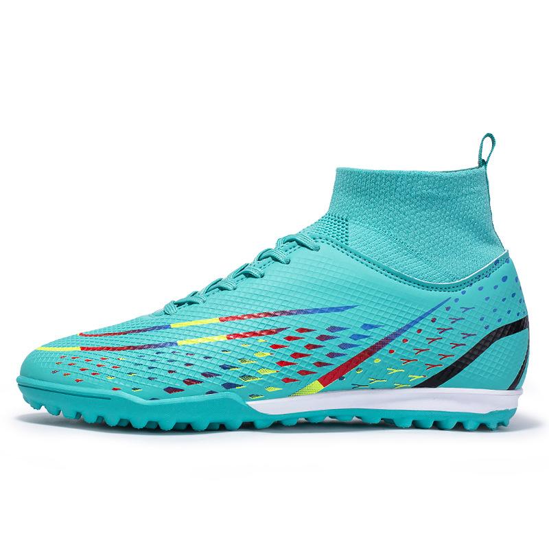 Falcon new high-top football shoes long nails football shoes TF broken nails special training shoes football men