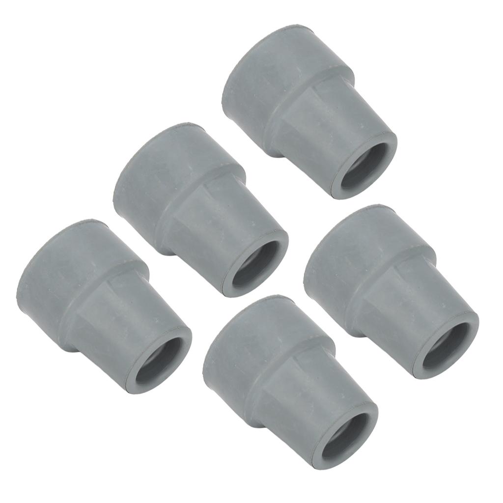10pcs Rubber Crutch Tip Set Professional Portable Gray Walking Cane Tip Accessory for Elderly 0.7 Inch