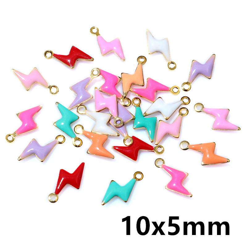 20pcs Random Mix Cute Stainless Steel Enamel Charms Pendant Fish Starfish Flower Evil Eyes DIY Jewelry Making Accessories