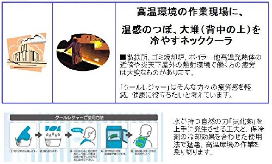 Coolbit Cool Leisure Neck Cools Acupressure Points On the Neck and Back with the Evaporative Cooling of Water and Ice Packs for A Heatstroke