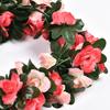 2.5m Rose Artificial Silk For Wedding Garland Fake Plant Flowers Vine Home Room Wedding Wall Hanging Garden Arch DIY Decoration