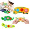 Stress-relieving Bubble Popper Toy Crocodile, Caterpillar, And Bus