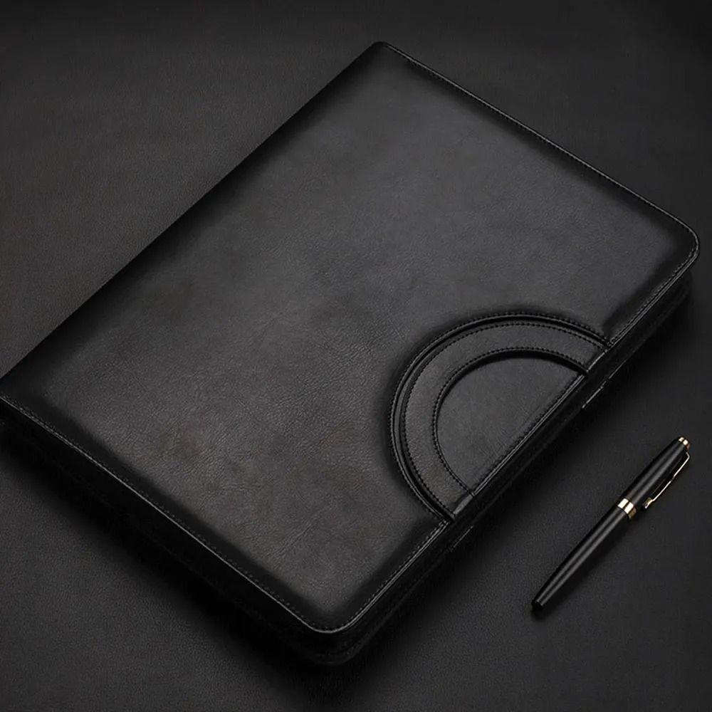 Multifunctional Contract File Folders PU Leather Document Organizer  Office School Supplies