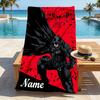 Custom Name Dark Knight Stylish Digital Printing Beach Towel Quick‑Drying Absorbent Blanket for Beach Pool Gym Travel