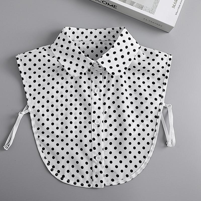 White Lapel Fake Collar Neck Decorative Chiffon Cotton Chocker Women Detachable False Collar Shirt Doll Lace Ladies Half Shirt