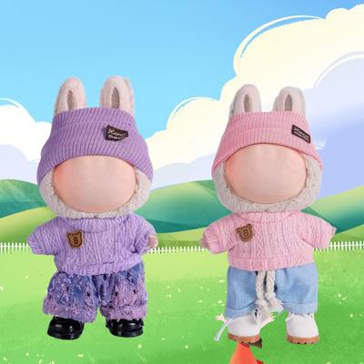 Yousheng 17cm Doll Clothes 3-Piece Hat Sweater Pants Sets Handmade Baby Doll Outfits Stylish Adorable Accessories for Doll Collectors