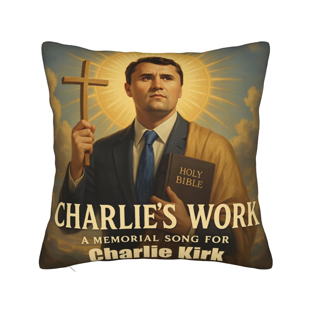 Pillow Cover Charlie Kirk Never Give Up Never Surrender Cute Funny Pillow Case For Couch Sofa Bedroom Pillowcases