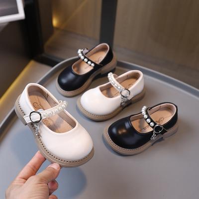 Mädchen Mokassins 2025 Herbst neue Mädchen runder Kopf kleine Lederschuhe Prinzessinnenschuhe Auftrittsschuhe Mary Jane Einzelschuhe