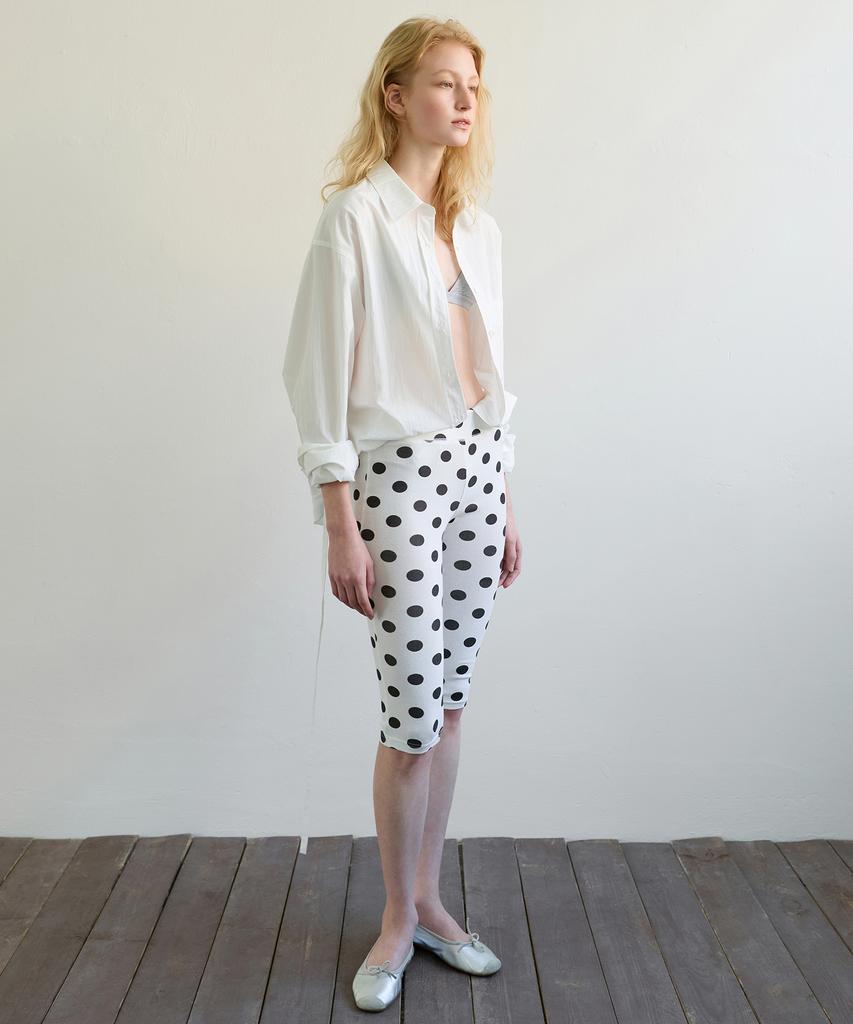 Aobteu Capri Ribbed Leggings - Dot