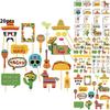 Mexican Carnival Photo Props Party Decorations With Paper Material For Festive Events
