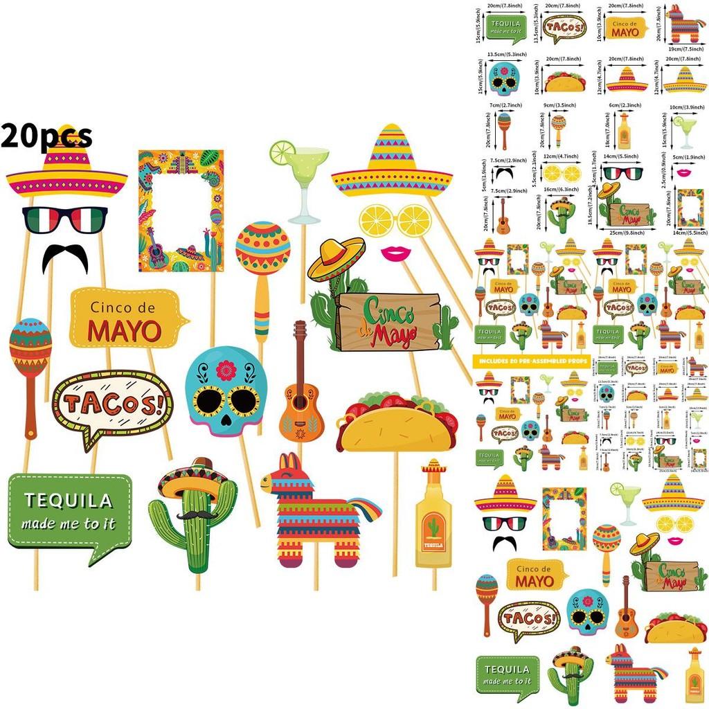 Mexican Carnival Photo Props Party Decorations With Paper Material For Festive Events
