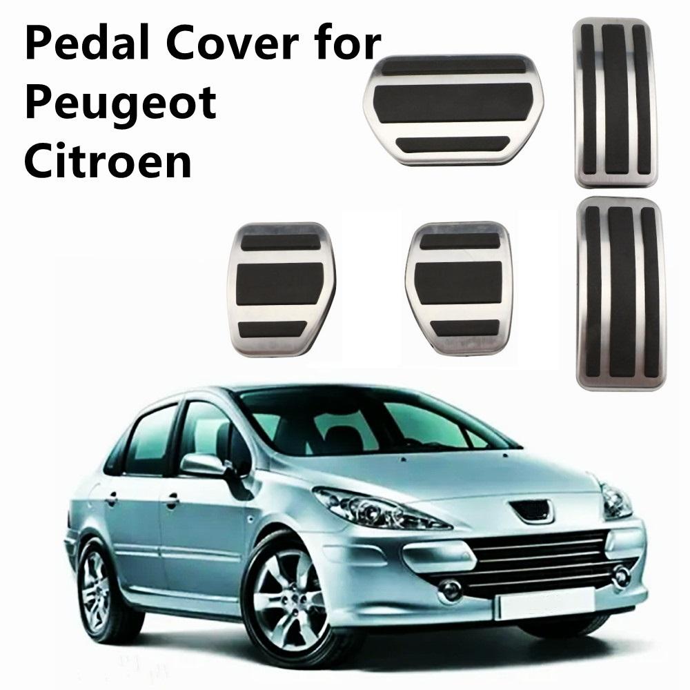 Plaquettes Pédales Voiture Acier Inoxydable Pour Peugeot 207 208 301 307 308 Citroën C3 C4 DS3 - Antidérapantes