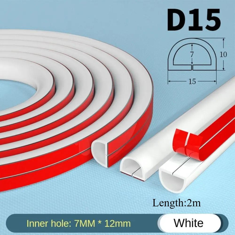 1PC 2M Arc Anti-extrusion Floor Cord Cover Self-Adhesive Power Extension Wiring Duct Cable Protector Home Outdoor Wire Organizer