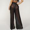2023 Women's Sexy Mesh See-through Wide-leg Pants - Casual and Comfortable