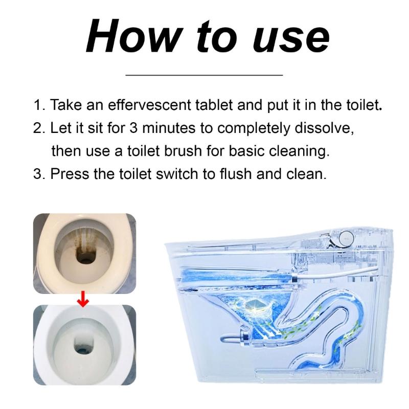 Toilet Cleaner Tablets Effervescents Tablets Deep Cleaning Washer Deodorants Cleaning Agent Pills Automatic Toilet Clean