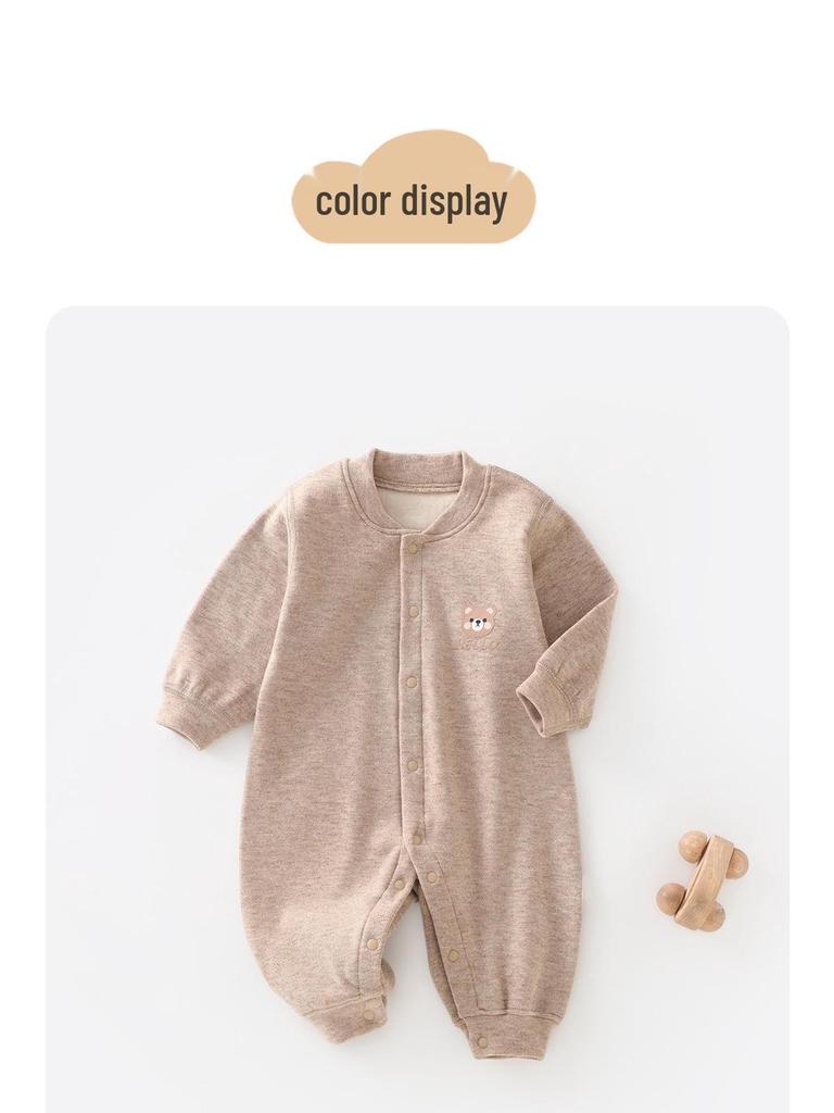 Plus Velvet Baby Bodysuit: Warm Spring/Autumn/Winter Jumpsuit for Newborns