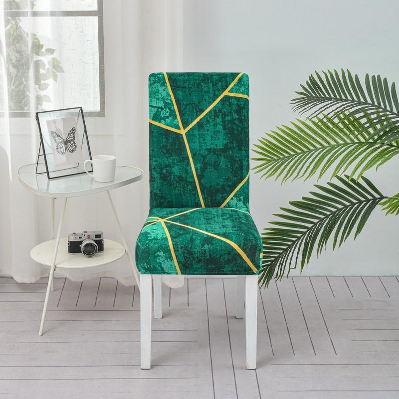 Universal Simple Chair Cover, One-Piece Elastic Dining Chair Cover, Plaid Household All-Inclusive Elastic Dust Cover