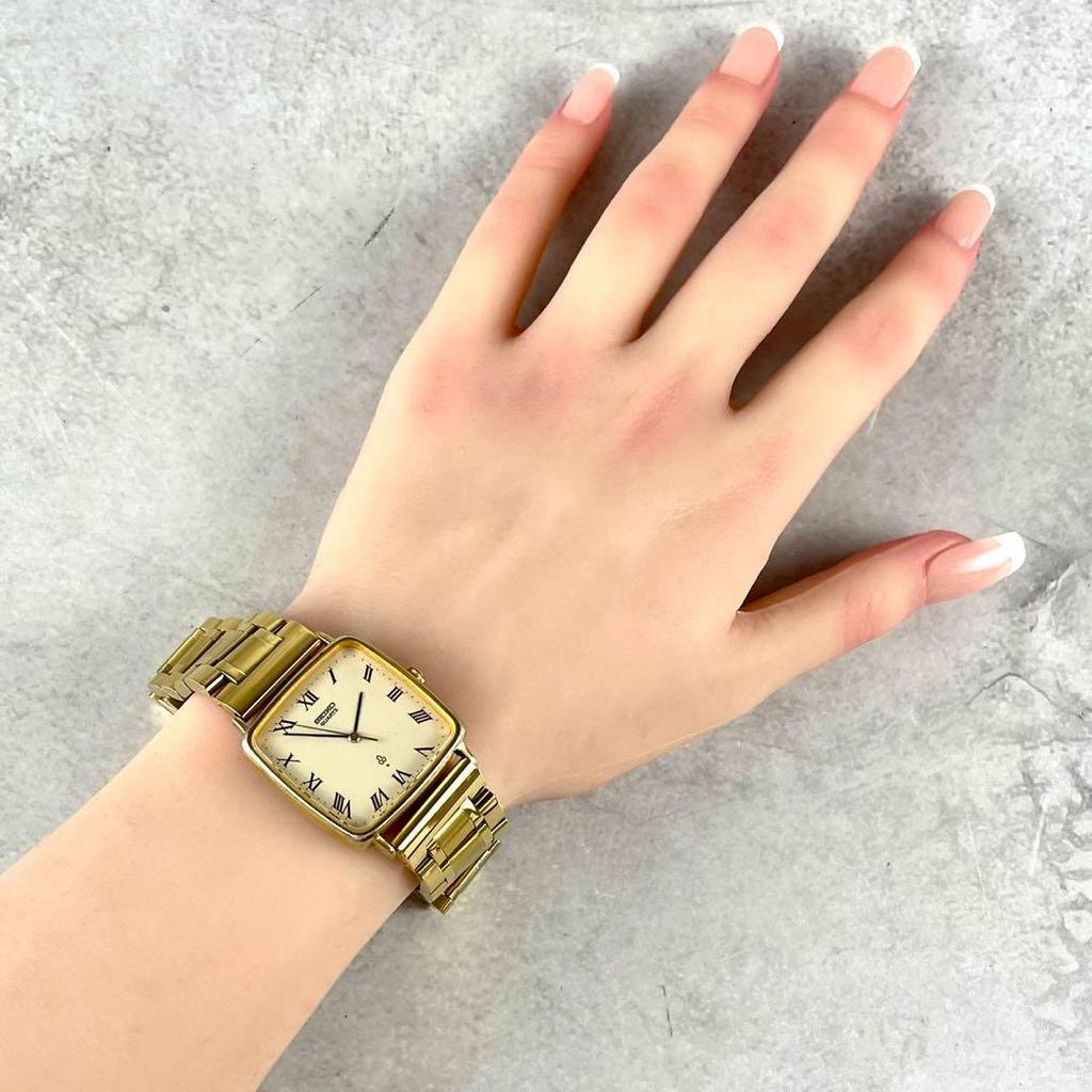 [USED] Working/Belt SEIKO Chariot Quartz Gold Watch