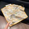 Fashion Black and White Printing Temperament Square Scarf Imitation Silk Korean Version Decorative Scarf Scarf Professional Decorative Shawl Silk Scar