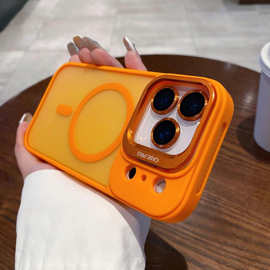 Compatible with iPhone 17 Pro Max, Matte Skin-feel, Magnetic Lens Holder, Apple 16 Drop-proof Protective Case.