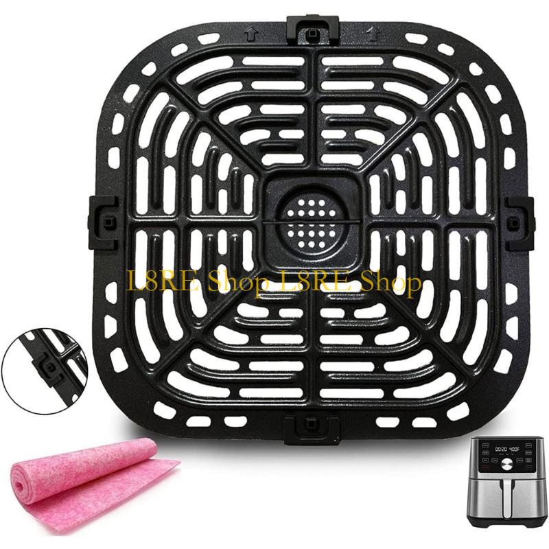 L8RE Heißluftfritteuse Grillpfanne Antihaftbeschichtung Knusperplatte für Instant 6qt Heißluftfritteuse Ersatzteil Leicht zu reinigen