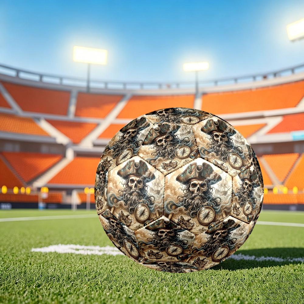 1pc Pirate Treasure Map Size 5 Soccer Ball Professional Lightweight Durable Match Training Football Indoor &Outdoor Sports BallTraining Ball y25