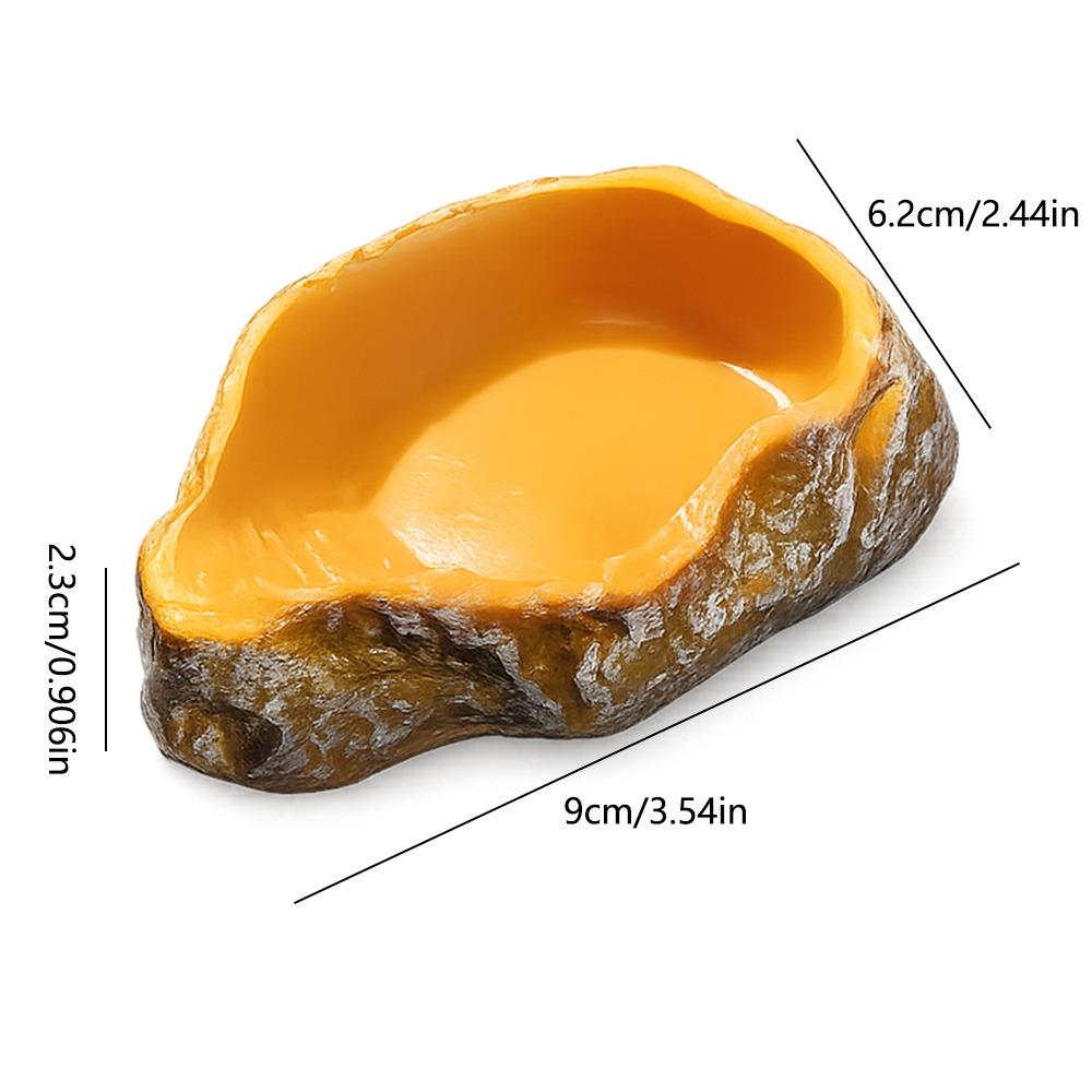 Tree Stump Shape Reptile Feeding Bowl Multicolor Reptile Bathtub for Tortoises