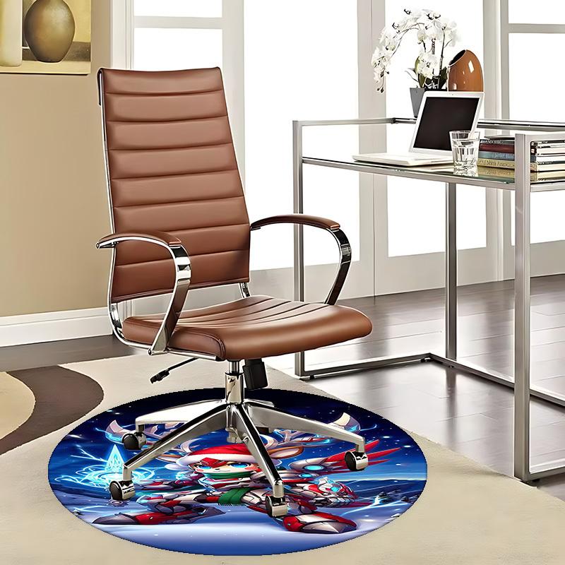 

1pc Anime Christmas Deer with Sword Round Carpet - Office Chair Mat, Non-Slip Rug for Home Decor, Gaming Room, Bedroom, Living Room, Suitable for All 80cm by 80cm
