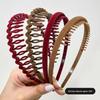 Velours Antislip Getande Hoofdband voor Vrouwen: Herfst/Winter Haarclip voor Gezichtswas, Pony Controle en Frizz Taming