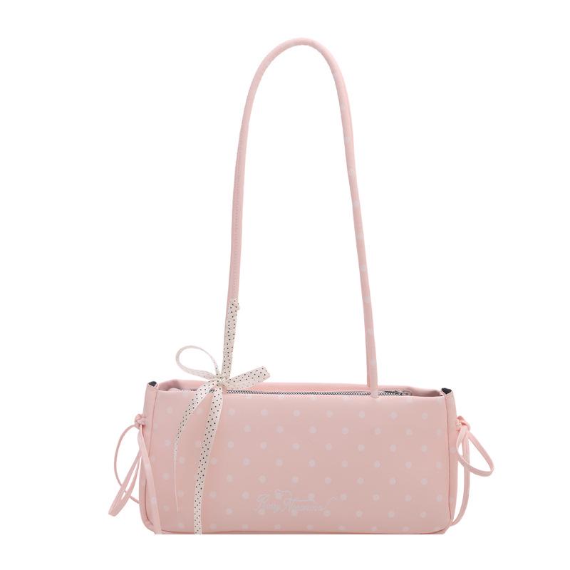 Korean-Style Polka Dot Underarm Shoulder Bag - Large Capacity for Spring/Summer 2026
