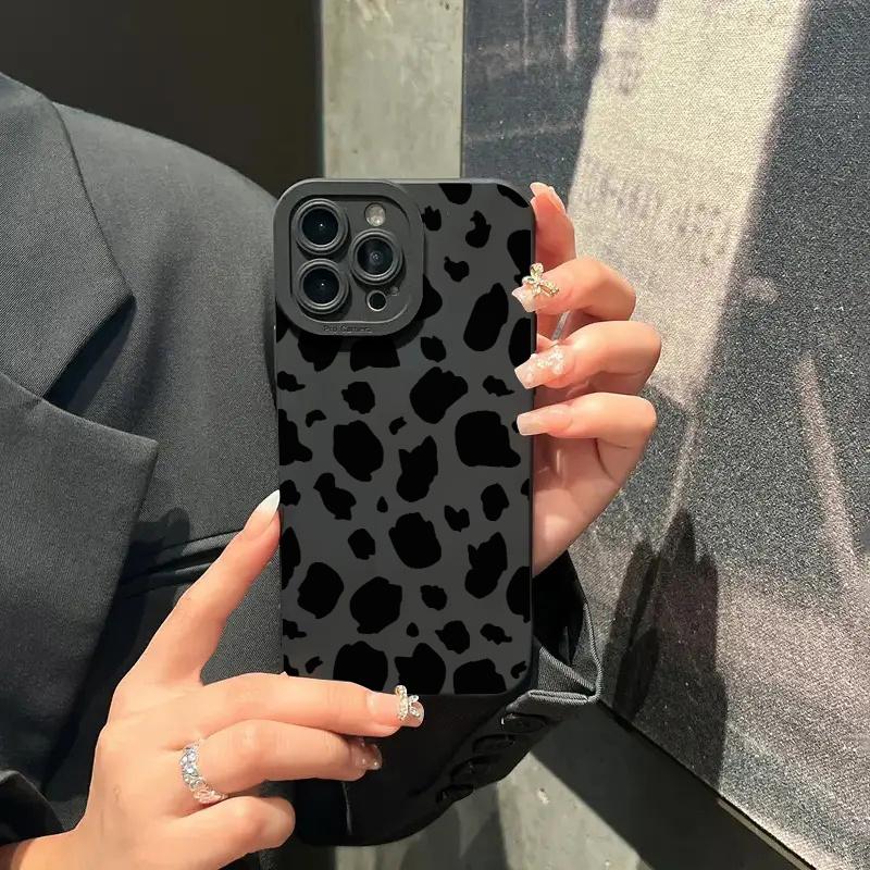 Husă pentru iPhone 15 14 13 12 11 Pro Max XS X XR Husă de protecție grafică Leopard pentru iPhone 7 8 Plus SE 2020 Huse din silicon