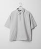 WEGO Kortermet Semsket Sommer Enkel Løs Oversized Koreansk Ensfarget Størrelse Lys Grå Herre Halv-Glidelås Skjorte, Topp, Klær, Streetwear, Casual, Passform, Skjorte,