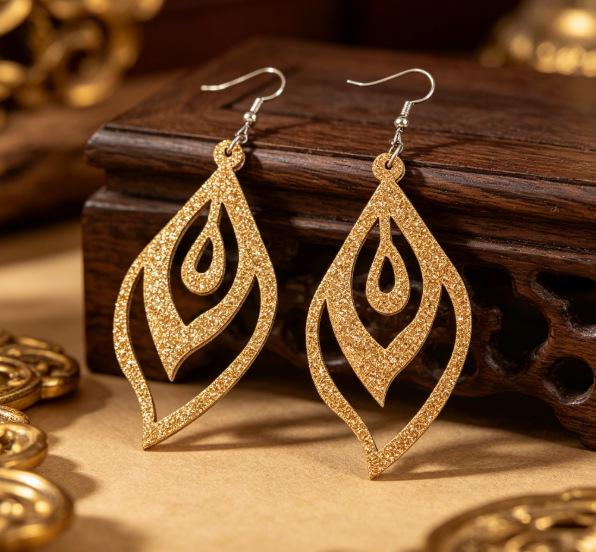 European Hot Sale: Women's Geometric Rhombus Leather Earrings - Simple, Stylish, and Fashionable Jewelry