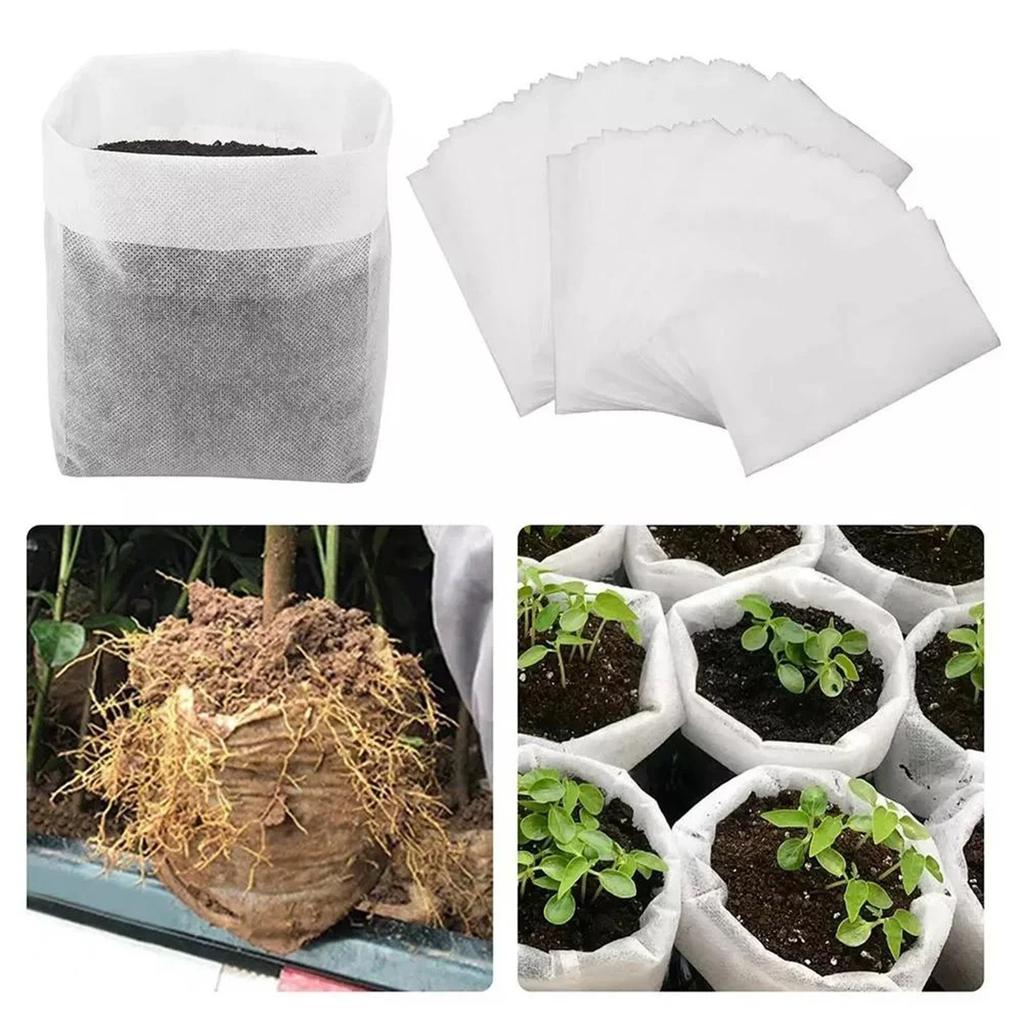 Non-woven Nursery Bag Plant Bag Nursery Cup Thickened Container Pot Horticultural Planting Bag 200pc