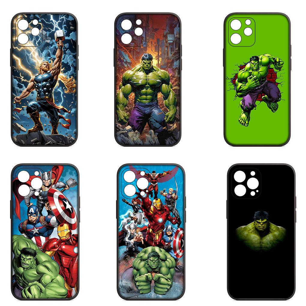 Thor Odinson Hammer Marvels Hulk Phone Cover Casing for Apple iPhone 15 14 Plus 13 12 Mini Pro Max XR + 13Pro 14+ 15+ Soft Case