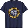 One Size Fits All Bible Christian Faith Jesus Christ T-Shirt Graphic T Shirts Men Clothing Vintage Classic Fashion Streetwear