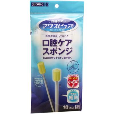 Mouse Pure Oral Care Sponge Paper Shaft S Size 10 Pack