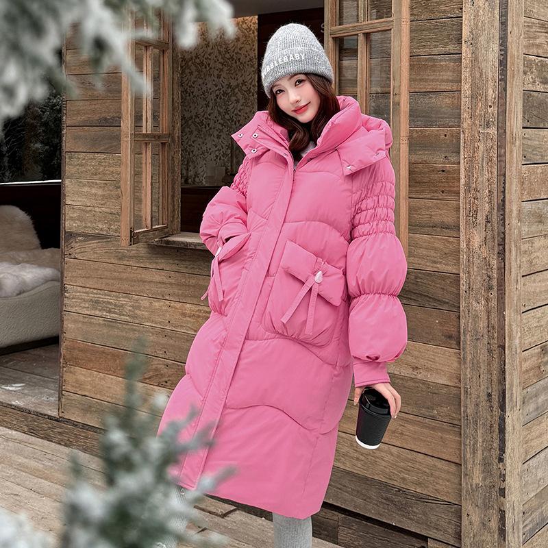 Women's New Mid-length Hooded Cold Lightweight Thickened Padded Warm Loose High-quality Fabrics Casual Sports Cotton Clothing