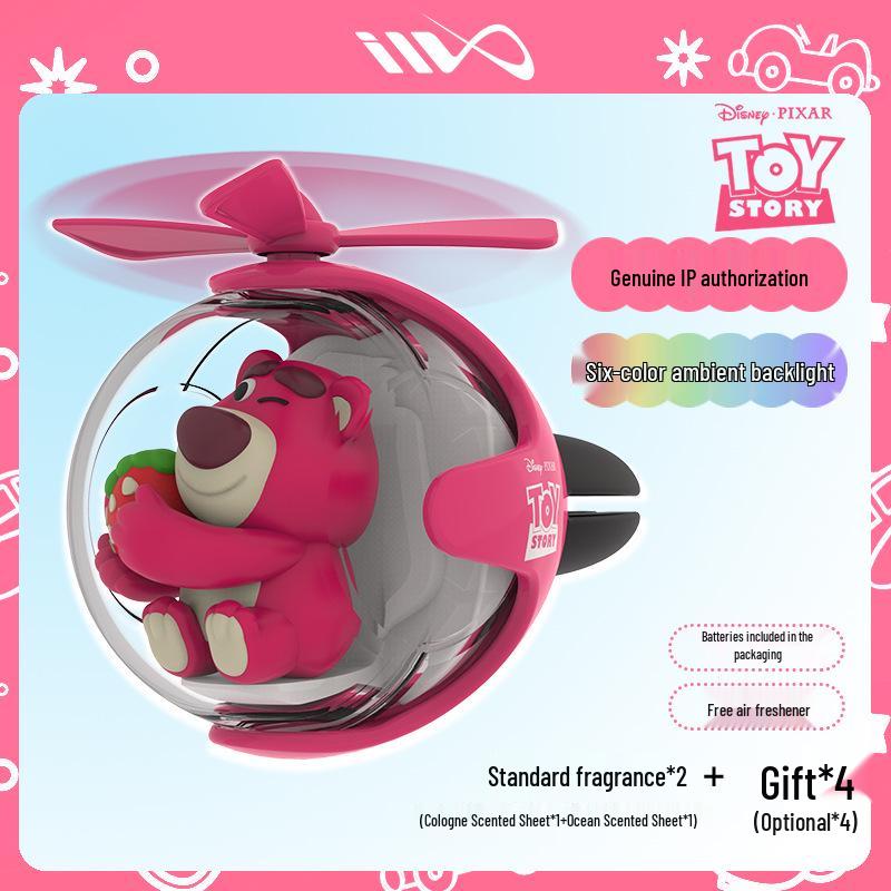 Strawberry Bear & Friends Air Freshener: Three-Eyed Monster, Stitch, Pooh, Buzz Lightyear, Airplane, Car Edition