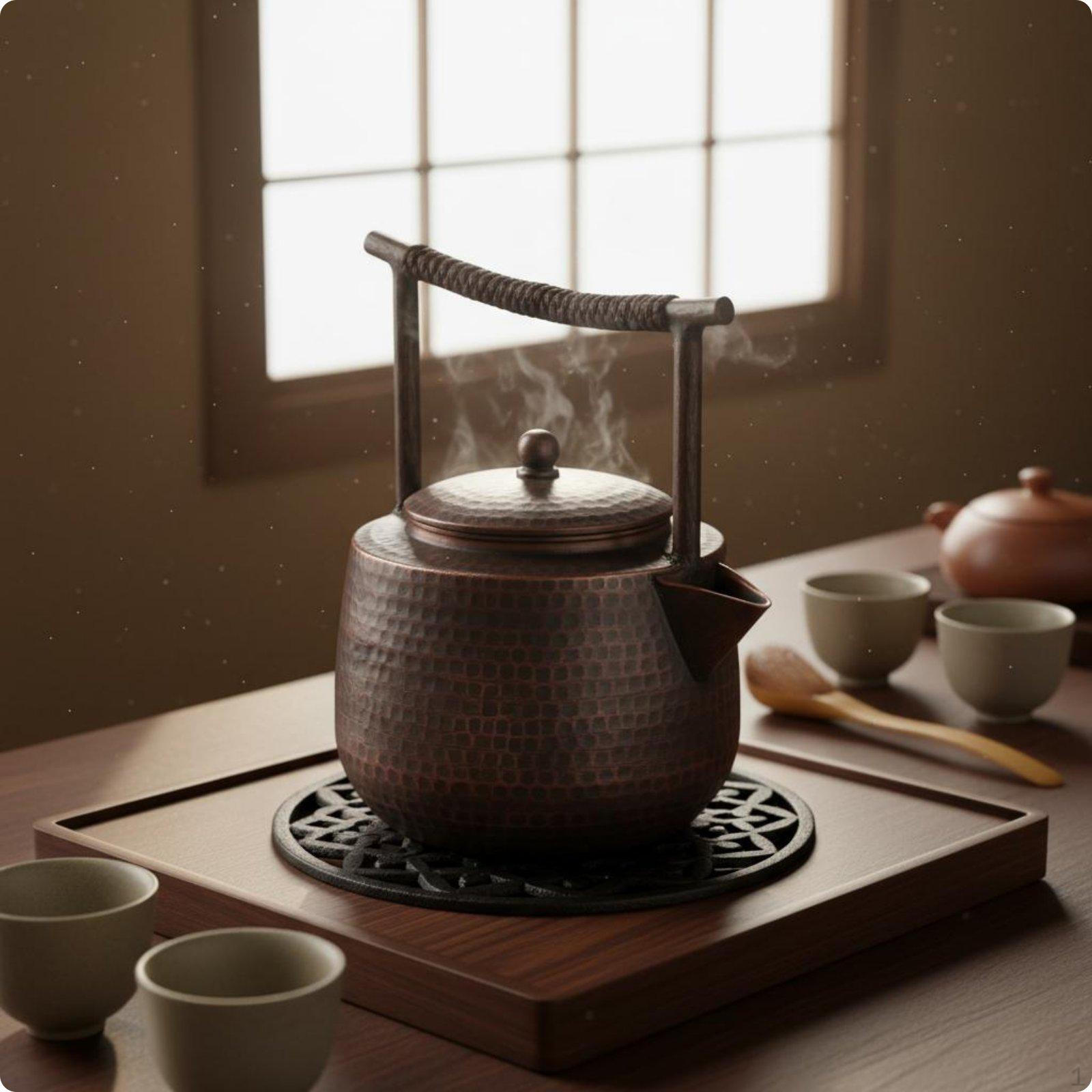 Chinese Copper Teapot Large Capacity Tea Kettle Handmade Pot Thickened Body