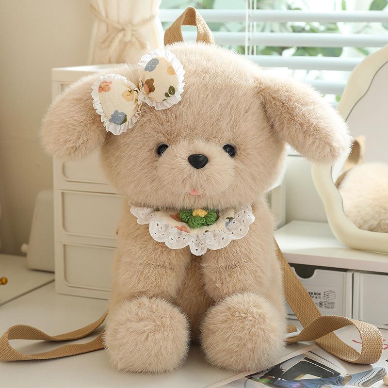 Celebrity Cute Pet Dog Plush Backpack Westie Dog Crossbody Bag Bichon Frise Labrador Shoulder Bag Girl Gifts